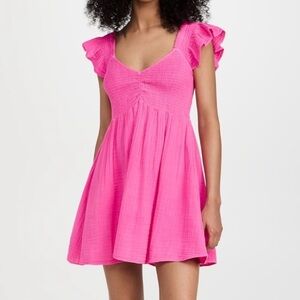 LoveShackFancy Athalia Dress, Flirty Fuchsia, P
